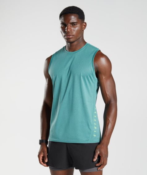 Men's Gymshark Sport Tanks Turquoise | CA A71ND6